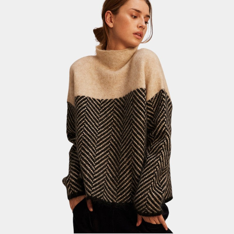 MALENE™ | PULL À COL ROULÉ EN COTON