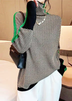 NOLWEN | PULL À COL MONTANT À RAYURES CONTRASTÉES ÉLÉGANTES